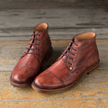 DapperG Wood Cutter Ankle Boots