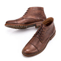 DapperG Wood Cutter Ankle Boots