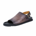 DapperG  Coffee Brown  Strap Leather Sandals