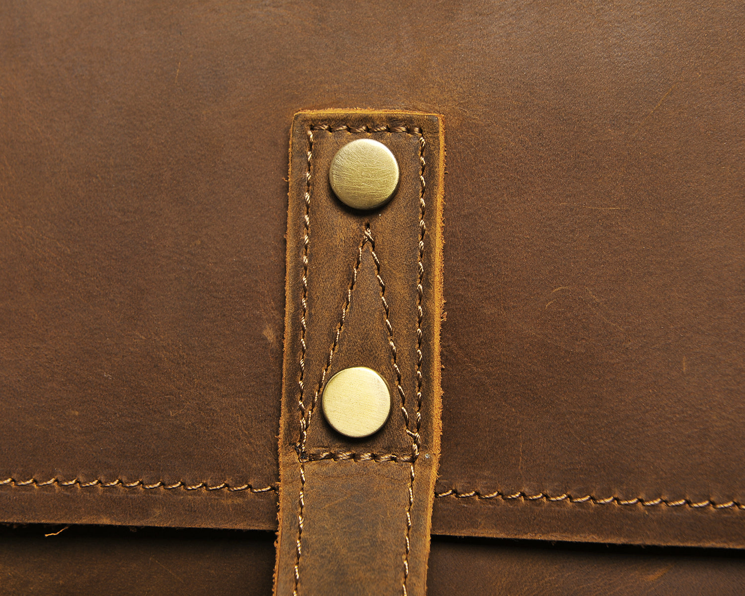 DapperG Chocolate Leather Shoulder Bag