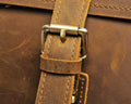 DapperG Chocolate Leather Shoulder Bag