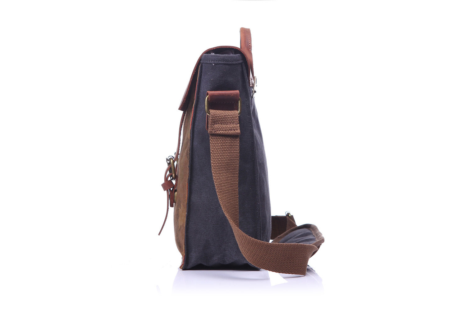 DapperG Magnetic Camo Leather Shoulder Bag